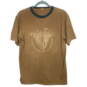 AG Adriano Goldschmied T-Shirt Medium Ram Ringer Crew Neck Tee Grunge Skater NEW